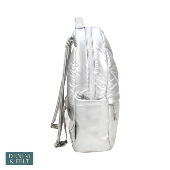Caraa x Athleta Commuter Backpack Silver Nylon Laptop Travel Gym Work‎ Bag